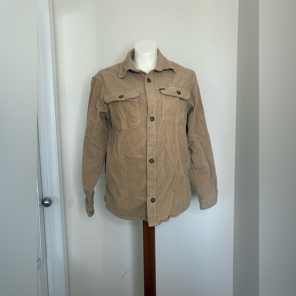 Buffalo David Bitton Beige Corduroy Shirt Jacket Small - Picture 2 of 10